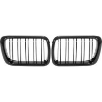 BMW 3-Serie E36 97-99 Dubbelribbad Blanksvart Sportgrill Sport-Look DIEDERICHS